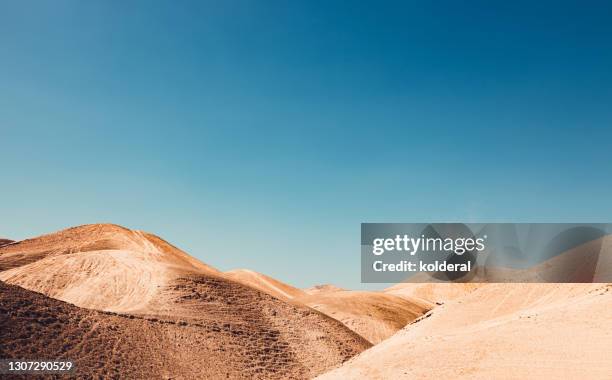 desert against blue sky - holy land israel stock pictures, royalty-free photos & images