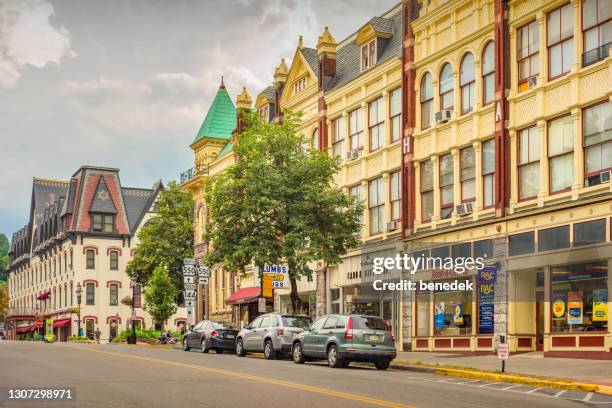 downtown bellefonte pennsylvania usa - bellefonte pennsylvania bildbanksfoton och bilder