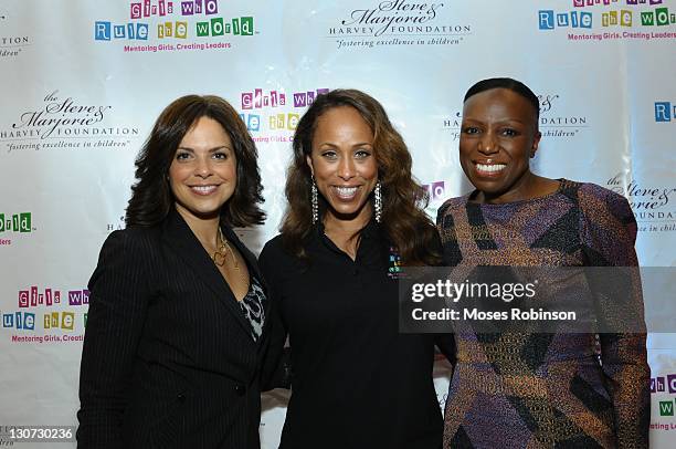 Anchorwoman Soledad O'Brien, Marjorie Harvey and Mikki Taylor attend The Steve & Marjorie Harvey Foundation’s 2nd annual Girls Who Rule The World...