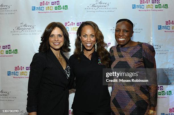 Anchorwoman Soledad O'Brien, Marjorie Harvey and Mikki Taylor attend The Steve & Marjorie Harvey Foundation’s 2nd annual Girls Who Rule The World...