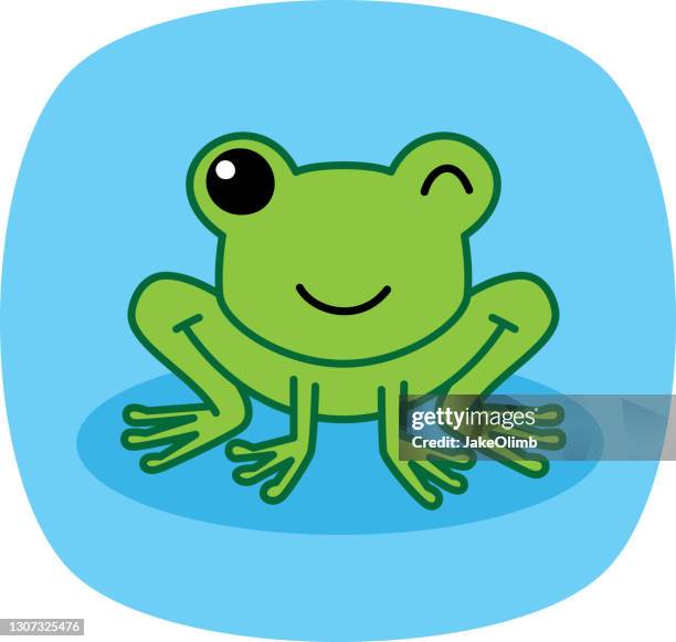 cute frog doodle - green tree frog stock illustrations