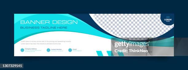 business style web banner with text space - heading the ball stock illustrations