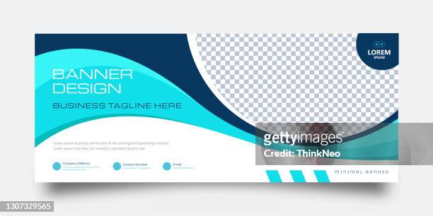 abstract web banner with wave design element - header stock illustrations
