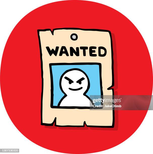 wanted poster doodle - criminal justice stock illustrations