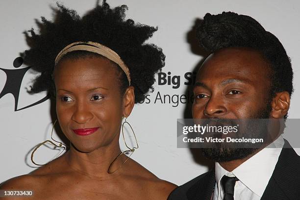 Artist Miles and Luanne Regis arrive for The Big Brothers Big Sisters Of Greater Los Angeles' "2011 Rising Stars Gala" at The Beverly Hilton hotel on...