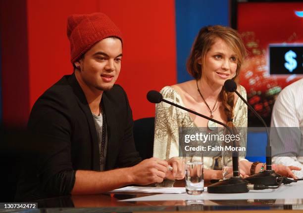 Guy Sebastian is seen on the panel with Alix Bidstrup at Telethon on October 4 2009, in Perth, Australia.