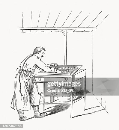 Adding Machine Merchant A Chinese Merchant At His Adding Machine Woodcut Published 1893 High ...