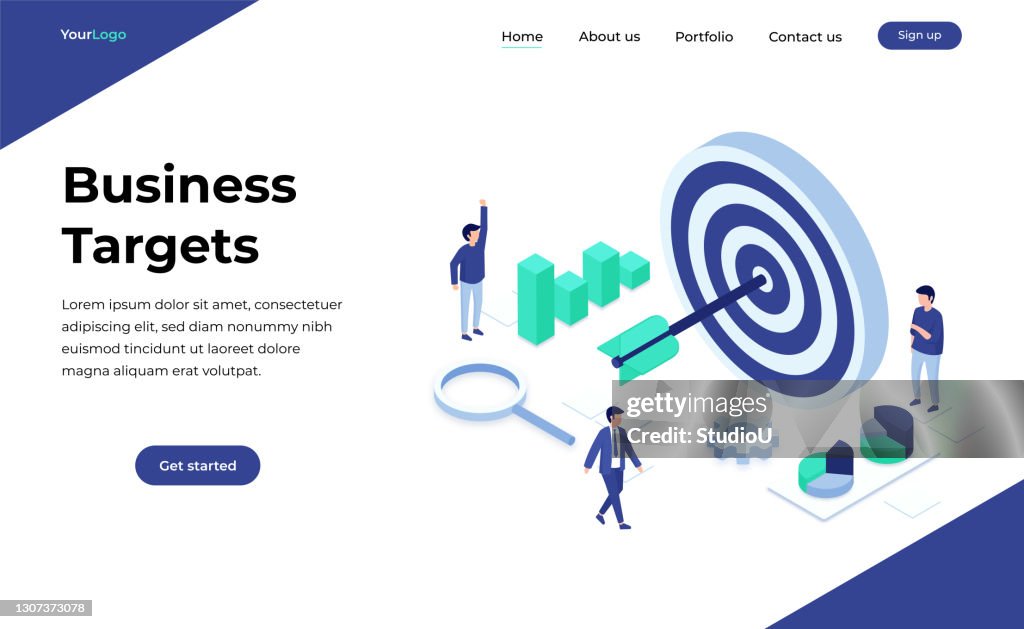 Target For Design Business Targets Isometric Design High-Res Vector Graphic - Getty Images