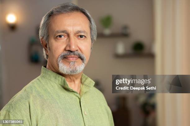 close up of indian mature men:- stock photo - men kurta stock pictures, royalty-free photos & images