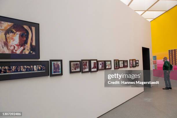 General view of the Pinakothek der Moderne during the exibition 'Photography Today: Resistant Faces' at reopening of the Pinakothek der Moderne on...