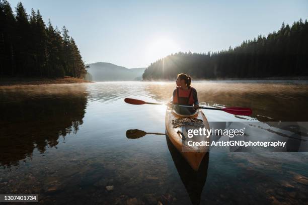 happiness in kayaking. - kayak stock pictures, royalty-free photos & images