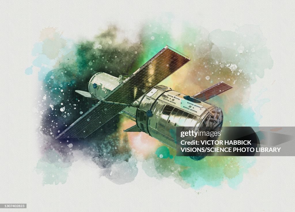 Hubble space telescope, conceptual illustration