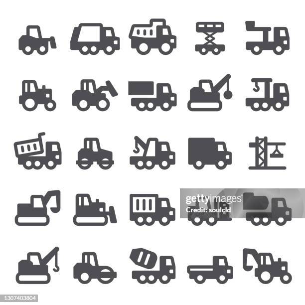 heavy equipment icons - abrissbirne stock-grafiken, -clipart, -cartoons und -symbole