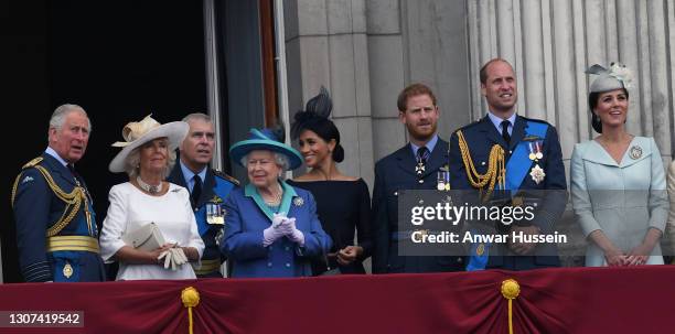 Prince Charles, Prince of Wales, Camilla, Duchess of Cornwall, Prince Andrew, Duke of York, Queen Elizabeth ll, Meghan, Duchess of Sussex, Prince...