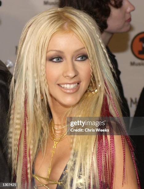 Performer Christina Aguilera arrives at the "My VH1 Music Awards" November 30, 2000 at the Shrine Auditorium in Los Angeles, CA.