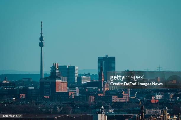 The skyline of Dortmund on February 28, 2021 in Dortmund, Germany.