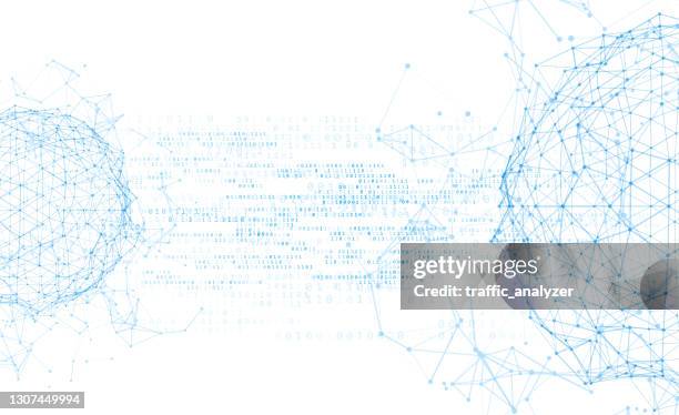 abstract technical background - blue binary code stock illustrations