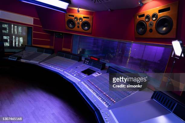interior view of recording studio - recording studio stock pictures, royalty-free photos & images