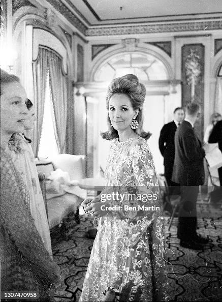 Baroness Gottfried von MeyernHohenberg, wearing a Chester Weinberg