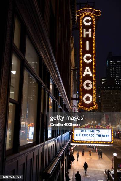 chicago - chicago theater bildbanksfoton och bilder