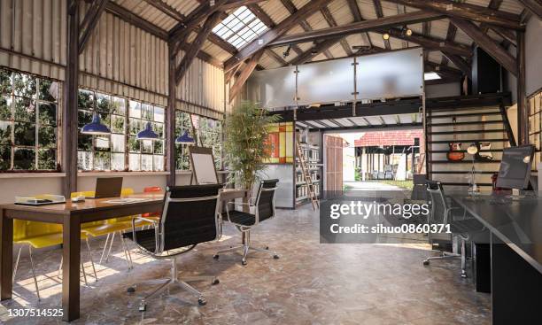office studio - loft stock pictures, royalty-free photos & images