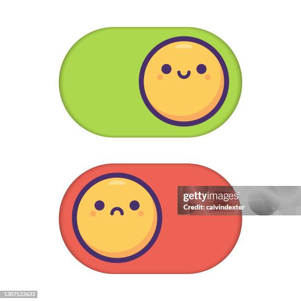 emoticons on a switch design - light switch stock illustrations