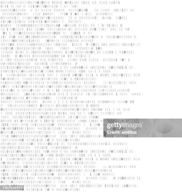 loose binary codes bw - cloud technology abstract stock illustrations