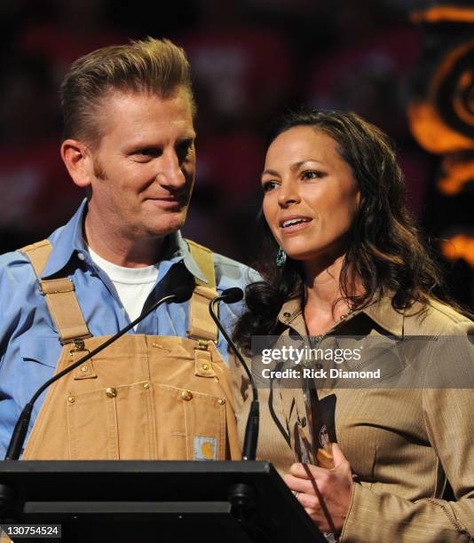 Joey + Rory are Joey Martin Feek, Rory Feek accept "Vocal Duo of the Year" at The 17th Annual Inspirational Country Music Awards at Schermerhorn...