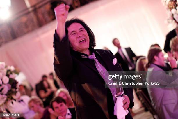 Groom Gene Simmons attends the wedding of Gene Simmons and Shannon Tweed held at the Beverly Hills Hotel on October 1, 2011 in Los Angeles,...