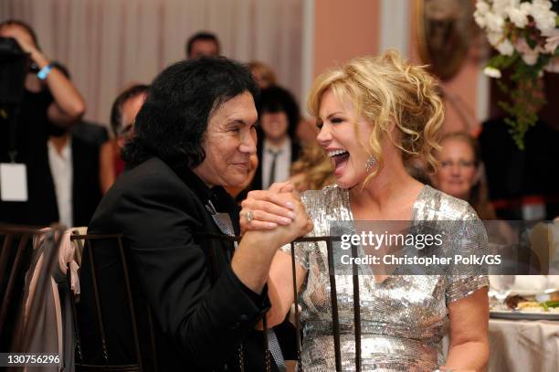 Groom Gene Simmons and Bride Shannon Tweed attend their wedding held at the Beverly Hills Hotel on October 1, 2011 in Los Angeles, California.