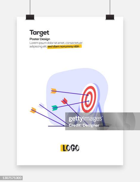 target concept flat design for posters, covers and banners. modern flat design vector illustration. - teaching assistant stock illustrations