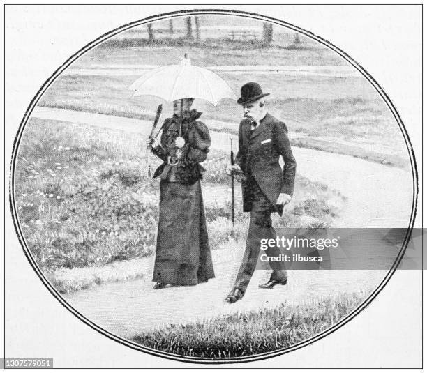 antique black and white photograph: franz joseph i of austria and empress elisabeth of austria - franz joseph i of austria stock illustrations