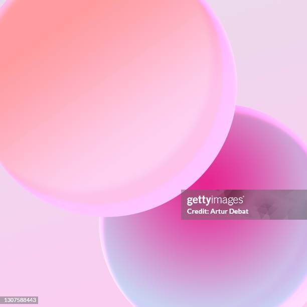 colorful gradient spheres in abstract background. - catalonia square stockfoto's en -beelden