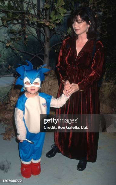 Wolfgang Van Halen and Valerie Bertinelli attend Second Annual Dream Halloween AIDS Benefit at the Barker Airport Hanger in Santa Monica, California...