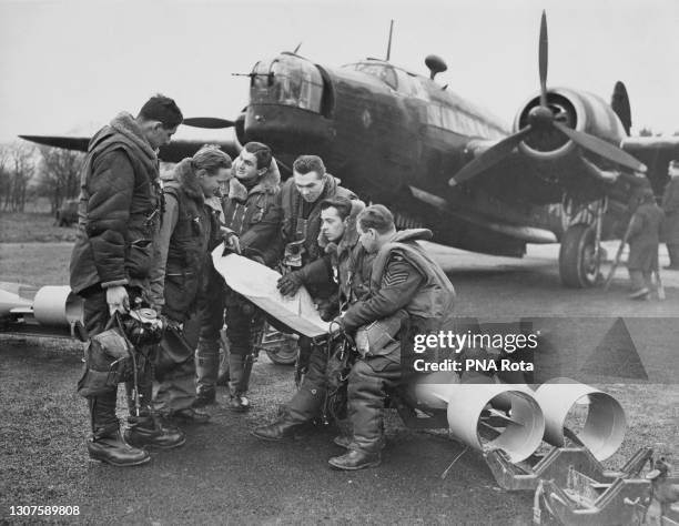 Karol Valach the rear gunner, Jan Plzak the radio operator, Josef Bernat the pilot, Vilem Konstacky the navigator, Josef Horak the front gunner and...