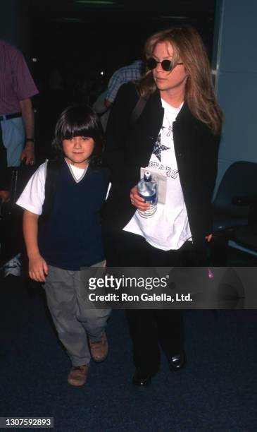 Wolfgang Van Halen and Valerie Bertinelli sighted at the Los Angeles International Airport in Los Angeles, California on May 23, 1998.