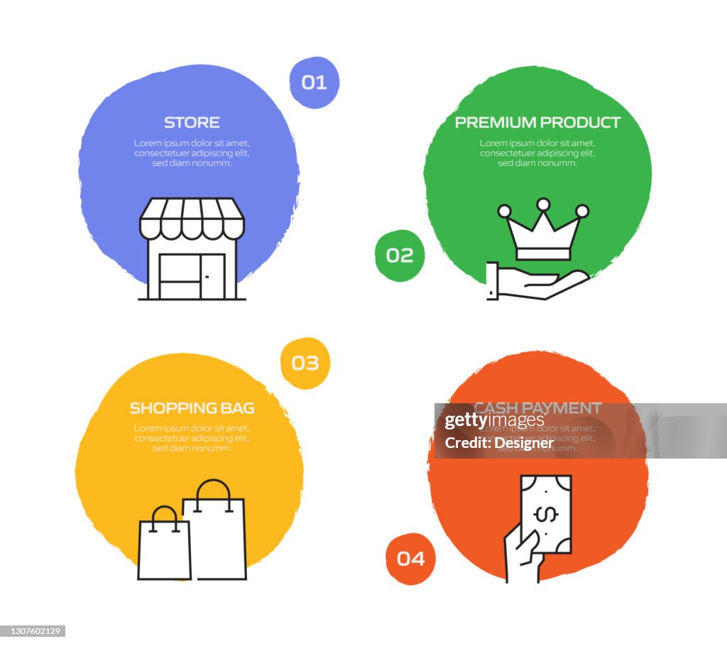 Shopping And Retail Related Process Infographic Template Process ...