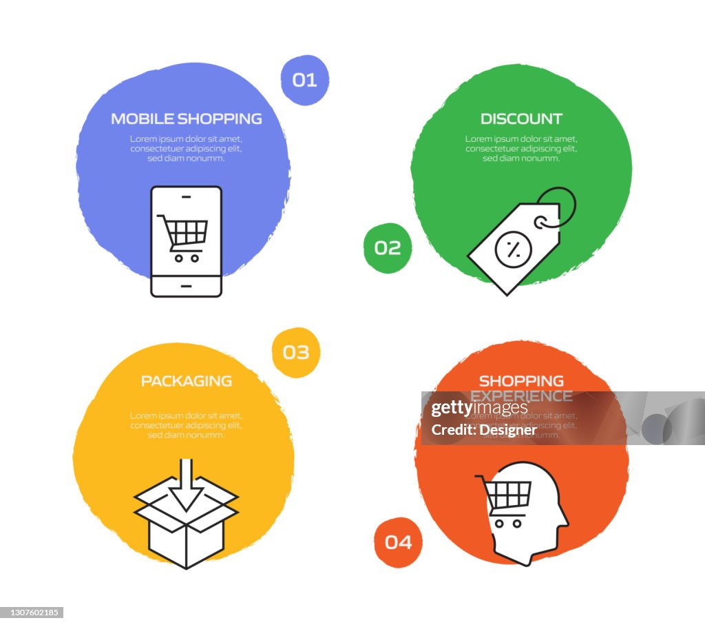 Shopping And Retail Related Process Infographic Template Process ...