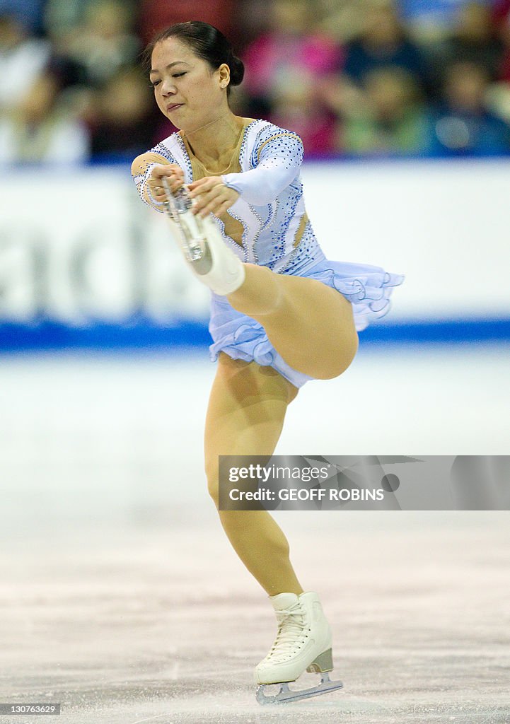 Akiko Suzuki of Japan performs her free