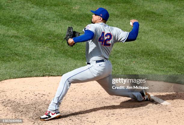 Dellin Betances of the New York Mets in action against the New York Yankees at Yankee Stadium on August 29, 2020 in New York City. The Yankees...