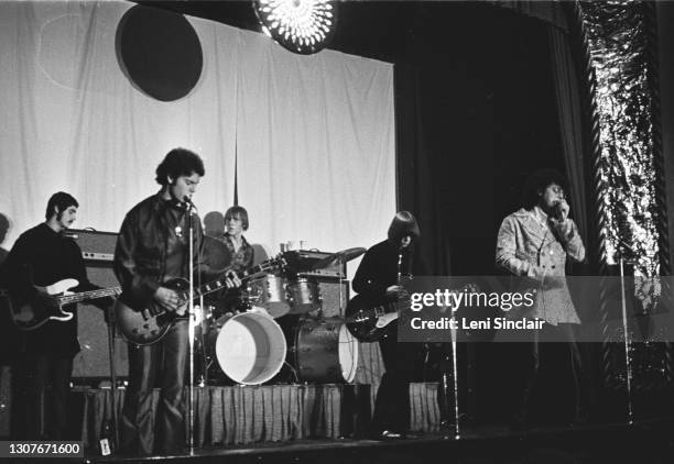 The MC5 performing at the Grande Ballroom in Detroit, Michigan, in 1967.
