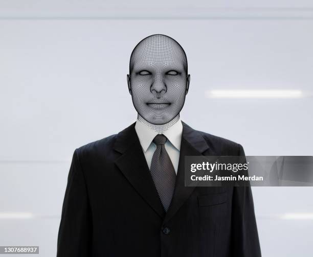 mesh face ai businessman - faces grid stock pictures, royalty-free photos & images