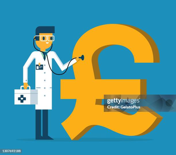 financial health - pound - coronavirus uk stock illustrations