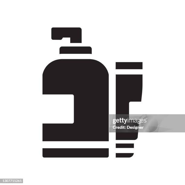moisturizer icon, vector symbol illustration. - foundation make up stock illustrations