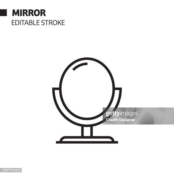 mirror line icon, outline vector symbol illustration. - plastic surgery face stock illustrations