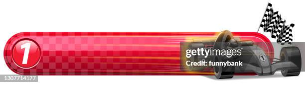 heat line finish banner - race start lights stock illustrations