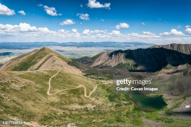 hermit road in the sangre de cristo mountains, colorado - glen haven co stock pictures, royalty-free photos & images