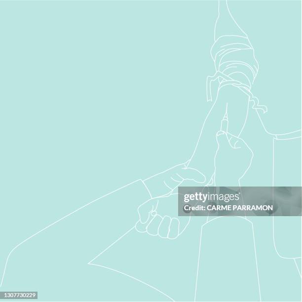 an arm in a blood donation. - human circulatory system stock illustrations