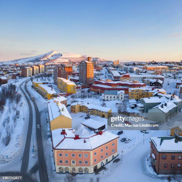 central kiruna - norrbotten province stock pictures, royalty-free photos & images