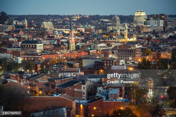 historic over-the-rhine - downtown cincinnati stock pictures, royalty-free photos & images